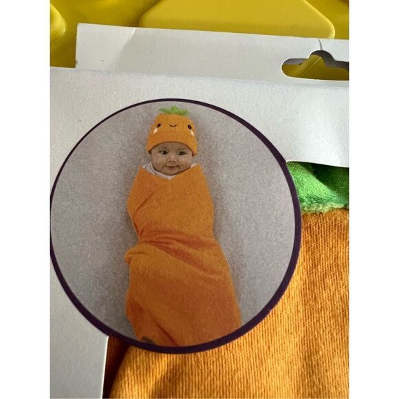 Orange Muslin Swaddle And Beanie Set NEW 100% Cotton - Picture 4 of 8